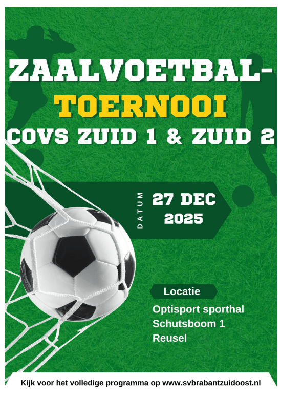 Zaalvoetbaltoernooi COVS Zuid 1 & Zuid&nbsp;2
